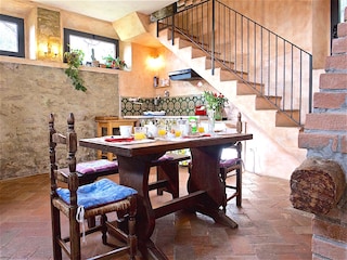 Living room with kitchen corner