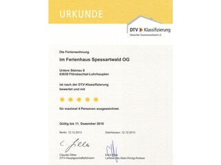 5 Stars Certificate German Tourism Association