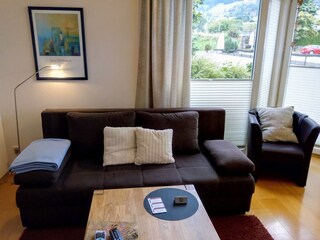 Wohnzimmer mit Schlafcouch