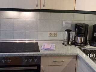 Küche, Wasserk., Kaffemaschine auch f. Pads, Gefrierf.