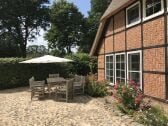 Seating area in front of the house