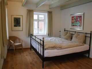 Das Schlafzimmer im Erdgeschoss