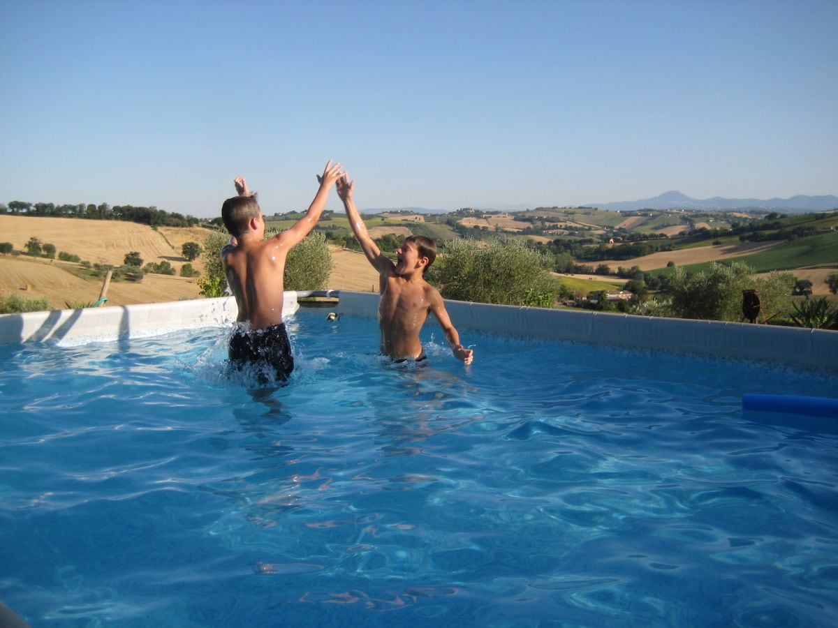 in the pool