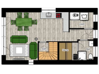Vakantiehuis Duhnen Grondplan 29