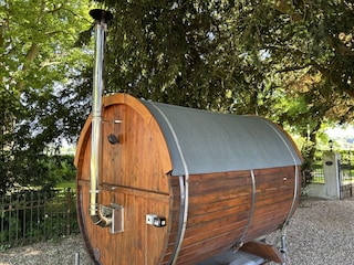 Fass-Sauna buchbar auf Anfrage