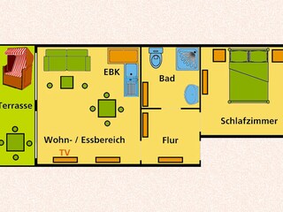 Grundriss App. Strandkorb