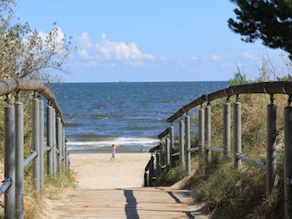 Direkter Strandzugang hinter dem Haus