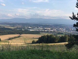 Ausblick auf das Tal, ca. 1500 Meter entfernt vom Haus