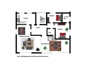 Wohnraum Aufteilung