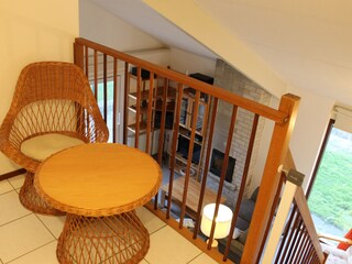 Sitzgelegenheiten im Obergeschoss