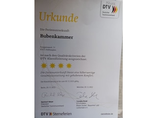 Klassifizierungsurkunde DTV