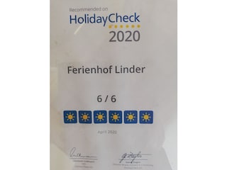 Auszeichnung von HolidayCheck 2020