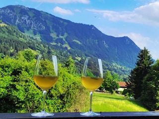 Ausblick auf den Grünten  vom Balkon