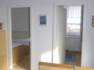 Zugang zu den Schlafzimmern