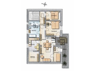 Vakantieappartement Vomp Grondplan 36