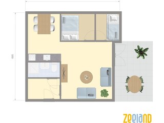 Vakantiehuis Brouwershaven Grondplan 21