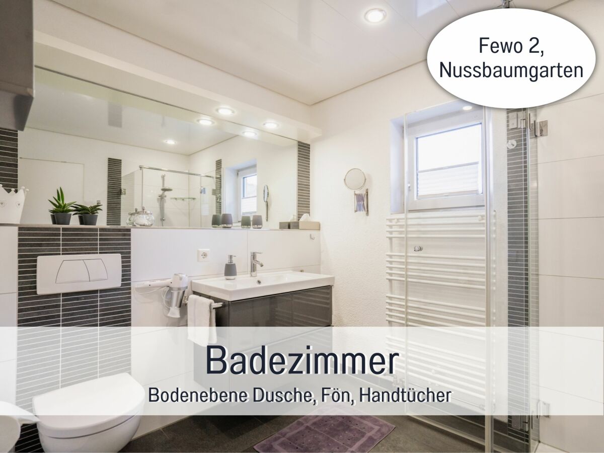 Badezimmer, Fön, Handtücher, Toilettenpapier....