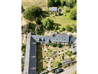 the keregal gîtes from the air