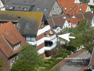 Eine Teleaufnahme vom Leuchtturm.