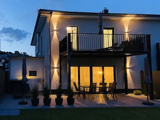 Abendstimmung am Ferienhaus "Seegelblick"