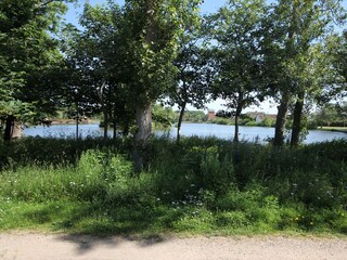 Blick zum Dorfteich