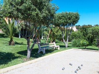 Garden with boules court