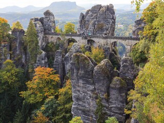 Basteibrücke im Herbst