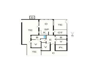 Vakantiehuis Høll Grondplan 40