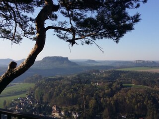 Blick von der Bastei zum Lilienstein