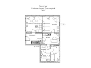 Grundriss Ferienwohnung Gartenglück