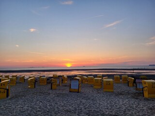 Sonnenuntergang an der Duhner Spitze