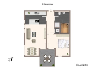 our Darß Vacation in Born: Pinschieter floor plan