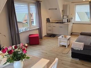 Wohnzimmer  mit Pantryküche