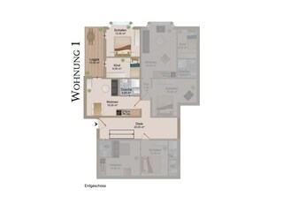 Holiday apartment Borkum Floor Plan 19
