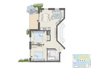 Holiday apartment Barth Floor Plan 16