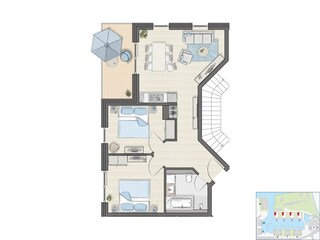Holiday apartment Barth Floor Plan 17