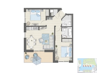 Grundriss Yachthafen Premium - 1. Obergeschoss