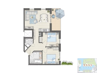 Grundriss Boddenblick Deluxe - Erdgeschoss