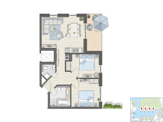 Holiday apartment Barth Floor Plan 16