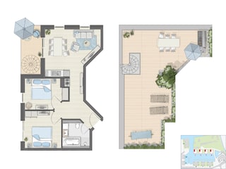 Grundriss Penthouse Superior - Dachgeschoss