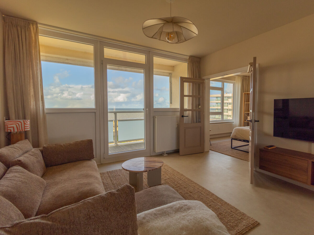 Living room with sea view