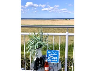 Blick aufs Wasser vom Balkon