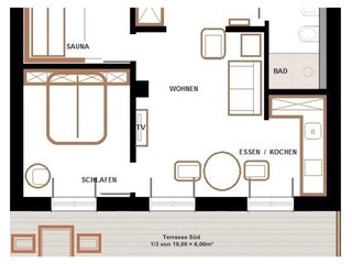 Vakantieappartement Rottach-Egern Grondplan 8