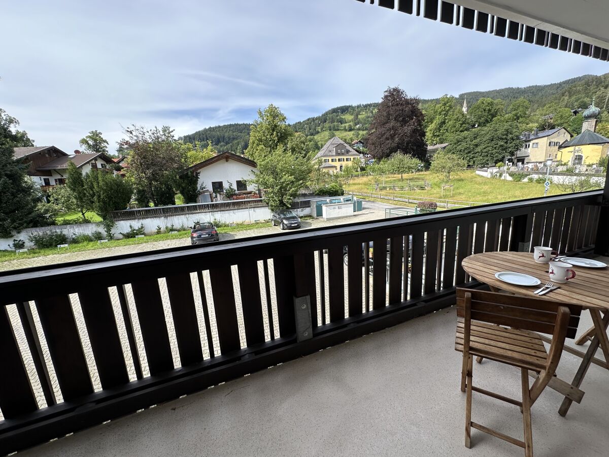 Blick vom Balkon auf den Schliersberg