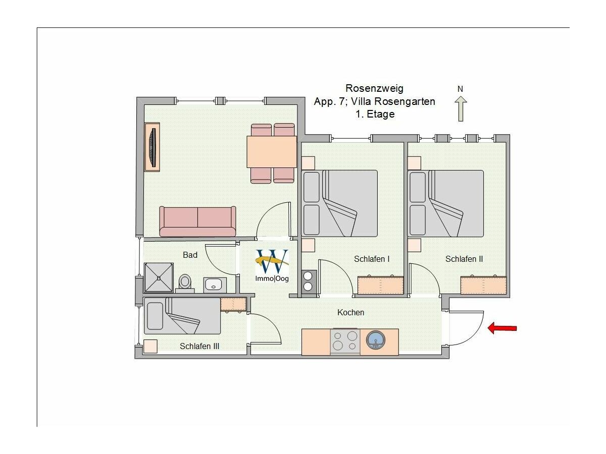 Ferienwohnung Wangerooge Grundriss 14