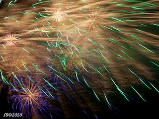 Höhenfeuerwerk zum Jahreswechsel