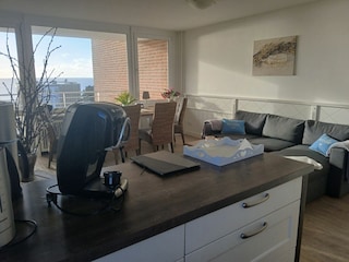 Blick von der Küche .