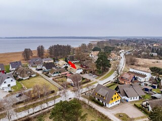 Luftaufnahme mit Boddenblick