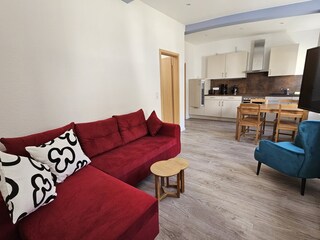 Living Room with Kitchen