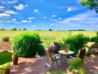 Terrace at the edge of the field